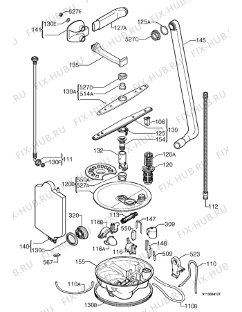 Взрыв-схема посудомоечной машины Zanker ZKS5430X - Схема узла Hydraulic System 272